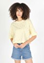 thumb-Afficher les détails de T-shirt À Manches Courtes Jaune Comfort Fit  Femme
