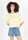 thumb-Afficher les détails de T-shirt À Manches Courtes Jaune Comfort Fit  Femme
