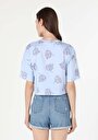 thumb-Afficher les détails de T-shirt À Manches Courtes Bleu Comfort Fit  Femme