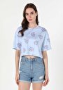 thumb-Afficher les détails de T-shirt À Manches Courtes Bleu Comfort Fit  Femme