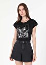 thumb-Afficher les détails de T-shirt À Manches Courtes Noir Regular Fit  Femme