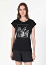 thumb-Afficher les détails de T-shirt À Manches Courtes Noir Regular Fit  Femme