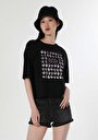 thumb-Afficher les détails de T-shirt À Manches Courtes Noir Comfort Fit  Femme