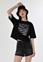thumb-Afficher les détails de T-shirt À Manches Courtes Noir Comfort Fit  Femme