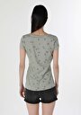 thumb-Afficher les détails de T-shirt À Manches Courtes Vert Slim Fit  Femme