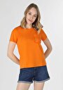 thumb-Afficher les détails de T-shirt À Manches Courtes Orange Regular Fit  Femme