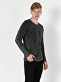 thumb-Afficher les détails de Pull Anthracite Slim Fit   Homme