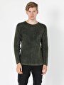 thumb-Afficher les détails de Pull Kaki Slim Fit   Homme