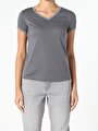 thumb-Afficher les détails de T-shirt À Manches Courtes Anthracite Regular Fit  Femme