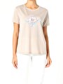 thumb-Afficher les détails de T-shirt À Manches Courtes Beige Regular Fit  Femme