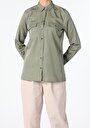 thumb-Afficher les détails de Chemise À Manches Longues Kaki Regular Fit   Femme