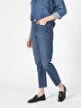 thumb-Afficher les détails de 896  Maria Pantalon Denim Tapered Leg  En  Mom Fit Femme