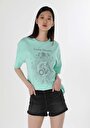 thumb-Afficher les détails de T-shirt À Manches Courtes Vert Comfort Fit  Femme