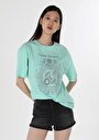 thumb-Afficher les détails de T-shirt À Manches Courtes Vert Comfort Fit  Femme