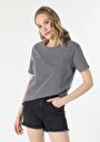 thumb-Afficher les détails de T-shirt À Manches Courtes Anthracite Regular Fit  Femme