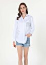 thumb-Afficher les détails de Chemise À Manches Longues Bleu Relaxed Fit   Femme