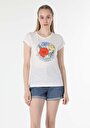 thumb-Afficher les détails de T-shirt À Manches Courtes Blanc Slim Fit  Femme