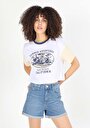 thumb-Afficher les détails de T-shirt À Manches Courtes Blanc Comfort Fit  Femme