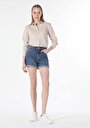 thumb-Afficher les détails de Chemise À Manches Longues Beige Regular Fit   Femme