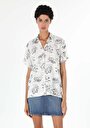 thumb-Afficher les détails de Chemise À Manches Courtes Blanc  Regular Fit Femme