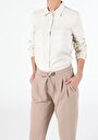 thumb-Afficher les détails de Chemise À Manches Longues Beige Regular Fit   Femme