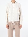thumb-Afficher les détails de Chemise À Manches Longues Beige Regular Fit   Femme