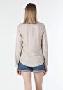 thumb-Afficher les détails de Chemise À Manches Longues Beige Regular Fit   Femme