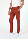 thumb-Afficher les détails de Pantalon Rouge Straight Leg Medium Rise En Gabardine Slim Fit Homme