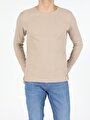 thumb-Afficher les détails de T-shirt À Manches Longues Beige Slim Fit  Homme