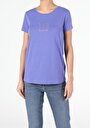 thumb-Afficher les détails de T-shirt À Manches Courtes Violet Slim Fit  Femme