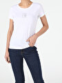 thumb-Afficher les détails de T-shirt À Manches Courtes Blanc Slim Fit  Femme