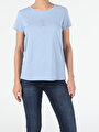 thumb-Afficher les détails de T-shirt À Manches Courtes Bleu Regular Fit  Femme