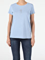 thumb-Afficher les détails de T-shirt À Manches Courtes Bleu Regular Fit  Femme