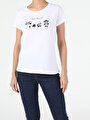 thumb-Afficher les détails de T-shirt À Manches Courtes Blanc Regular Fit  Femme