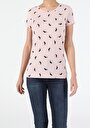 thumb-Afficher les détails de T-shirt À Manches Courtes Rose Slim Fit  Femme