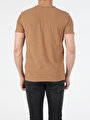 thumb-Afficher les détails de T-shirt À Manches Courtes Marron Classic Fit  Homme