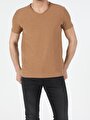 thumb-Afficher les détails de T-shirt À Manches Courtes Marron Classic Fit  Homme