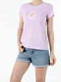 thumb-Afficher les détails de T-shirt À Manches Courtes Violet Regular Fit  Femme