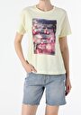 thumb-Afficher les détails de T-shirt À Manches Courtes Jaune Regular Fit  Femme