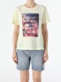 thumb-Afficher les détails de T-shirt À Manches Courtes Jaune Regular Fit  Femme