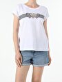 thumb-Afficher les détails de T-shirt À Manches Courtes Blanc Regular Fit  Femme
