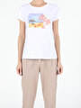 thumb-Afficher les détails de T-shirt À Manches Courtes Blanc Regular Fit  Femme