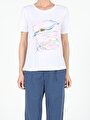 thumb-Afficher les détails de T-shirt À Manches Courtes Blanc Regular Fit  Femme