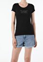 thumb-Afficher les détails de T-shirt À Manches Courtes Noir Slim Fit  Femme