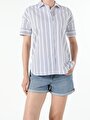 thumb-Afficher les détails de Chemise À Manches Courtes Blanc  Regular Fit Femme