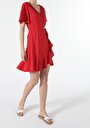 thumb-Afficher les détails de Robe Rouge Slim Fit    Femme