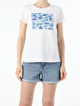 thumb-Afficher les détails de T-shirt À Manches Courtes Blanc Regular Fit  Femme