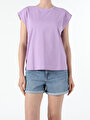 thumb-Afficher les détails de T-shirt À Manches Courtes Violet Regular Fit  Femme