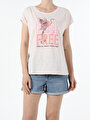 thumb-Afficher les détails de T-shirt À Manches Courtes Saumon Regular Fit  Femme