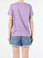 thumb-Afficher les détails de T-shirt À Manches Courtes Violet Comfort Fit  Femme